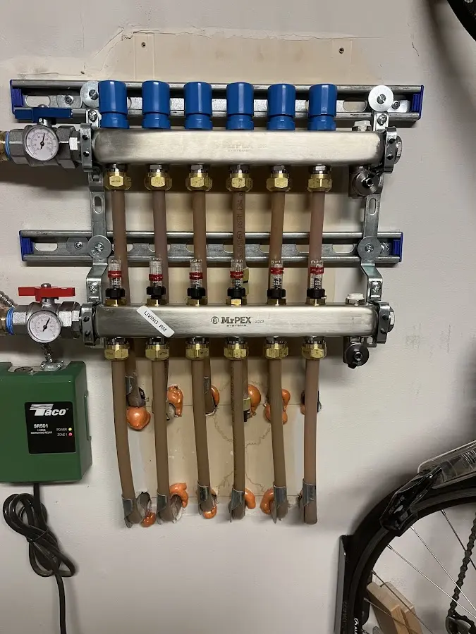 Plumber performing Gas Line Installation at a residential property in Bel Air North